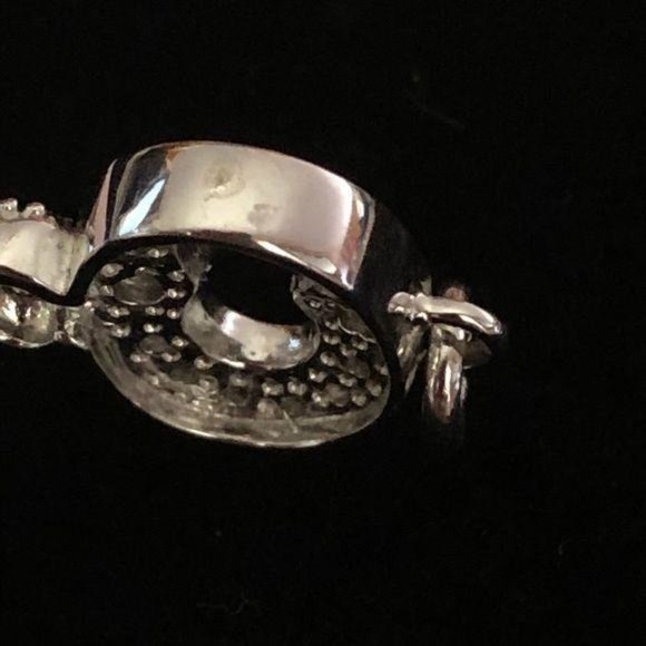 925 Sterling Silver Cubic Zirconia Key Pendant Love Key to my Heart Sweetheart - Picture 3 of 3